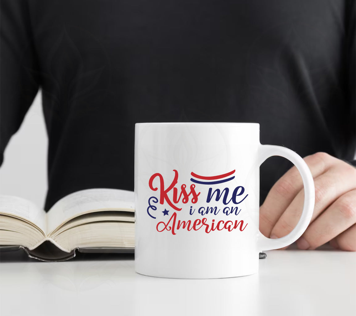 Kiss Me I Am American Cut File SVG Silhouette and Cricut | Highest Qua | American Cut File SVG Silhouette