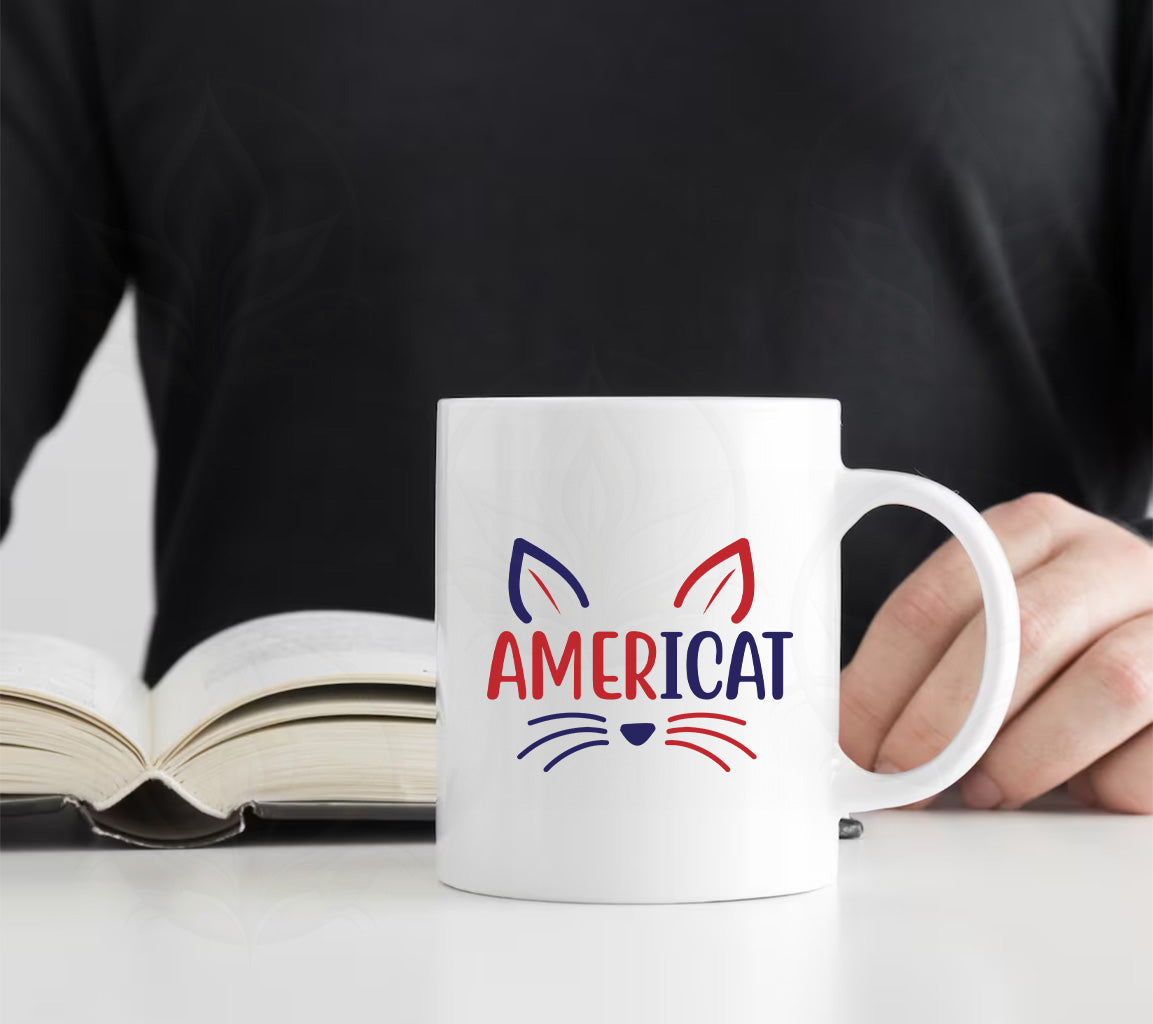 Americat SVG | Patriotic Cat SVGs for 4th of July Projects | SVG PNG D | SVG PNG DXF JPG PDF WebP Silhouette Cricut