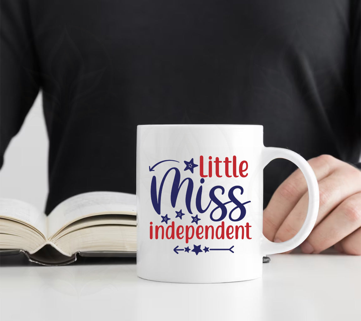 Little Miss Independent SVG For 4th of July Crafting | Also Available  | PNG, DXF, JPG, PDF, WebP