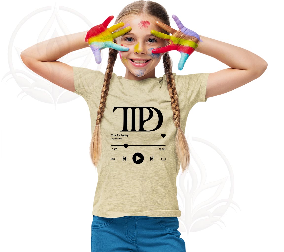 Taylor Swift TTPD Shirt For Kids | The Alchemy Inspired by TTPD Album - Natural