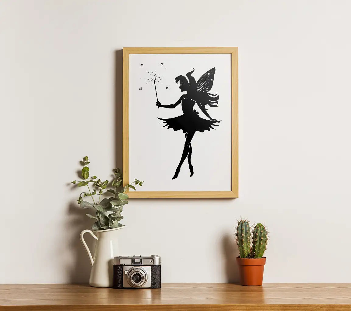  Fairy Silhouette SVG - Magical Wand Full Body SVG