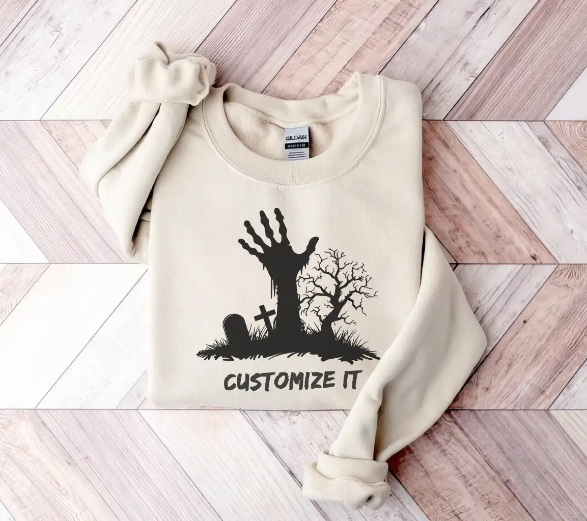 Zombie Hand Emerging From The Ground SVG Silhouette SVG