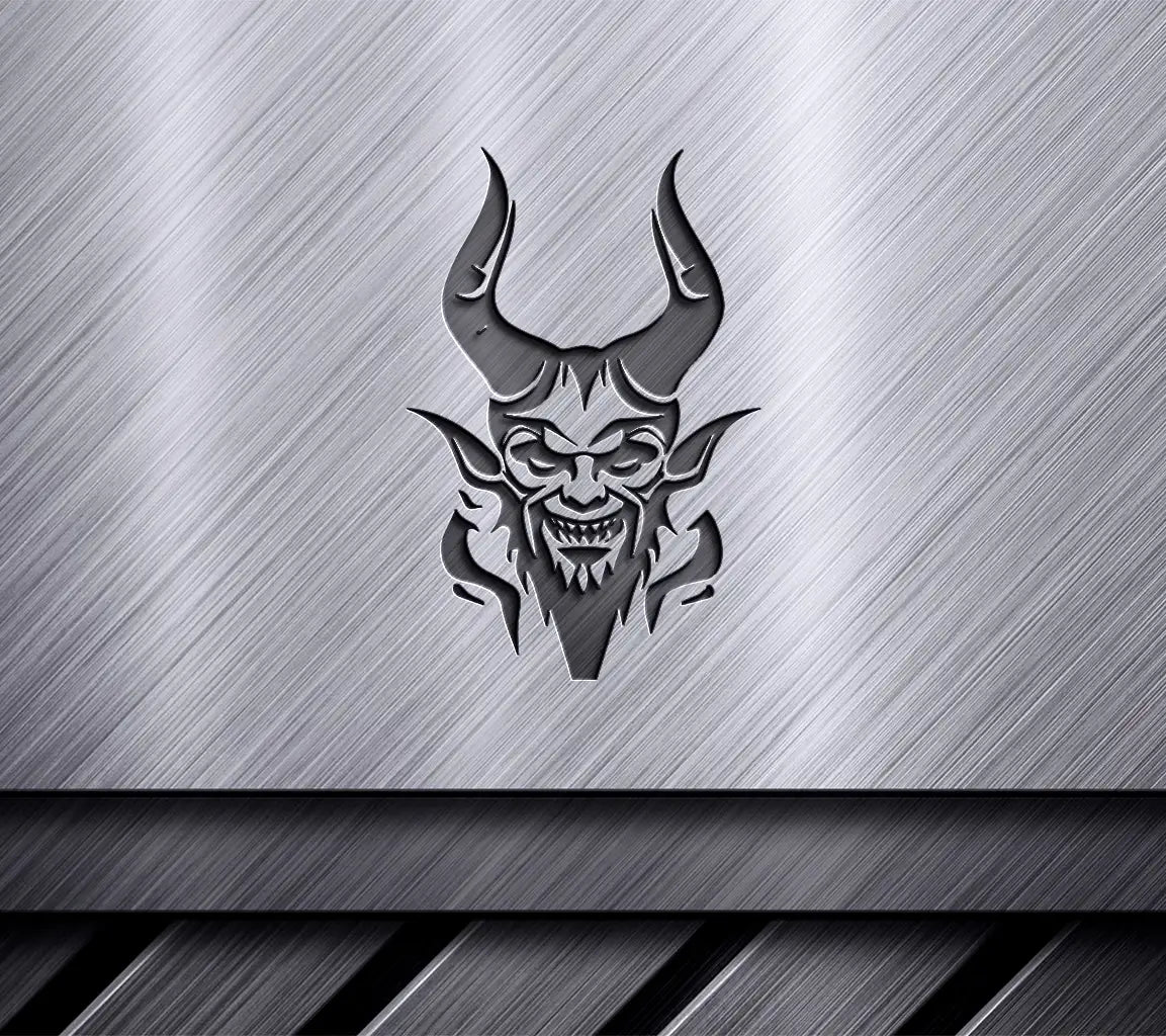  Devil with Horns SVG - Skull Tattoo Design SVG