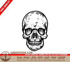  Cartoon Skull SVG -  4 Teeth Designs SVG