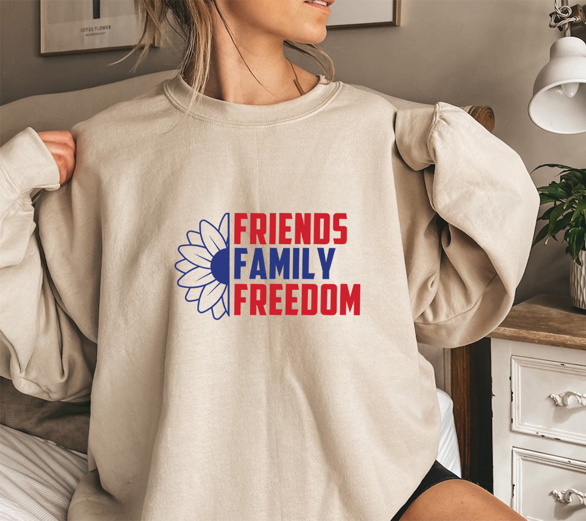 Friends and Family Freedom SVG - Perfect Crafting File for 4th of July | Family Freedom SVG - Perfect Crafting File