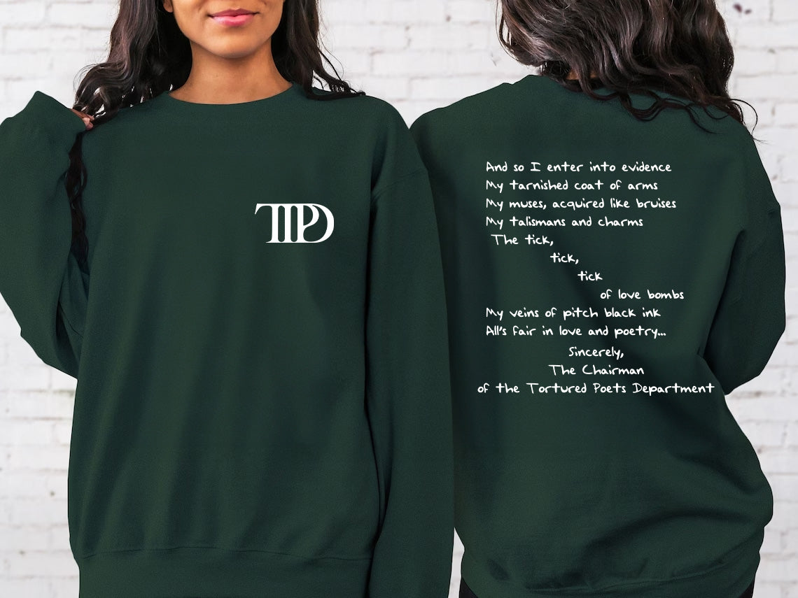 TTPD Sweatshirt, The Tortured Poets Department | Tortured Poets Department, Swiftie, Taylor Swift