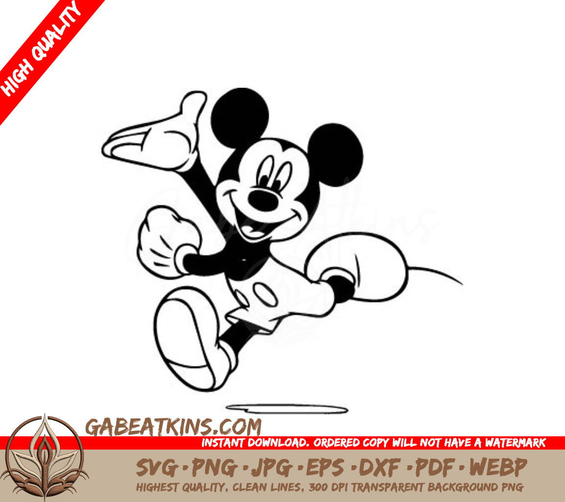 Mickey Mouse Thumbs Up SVG -  T-Shirt Design SVG