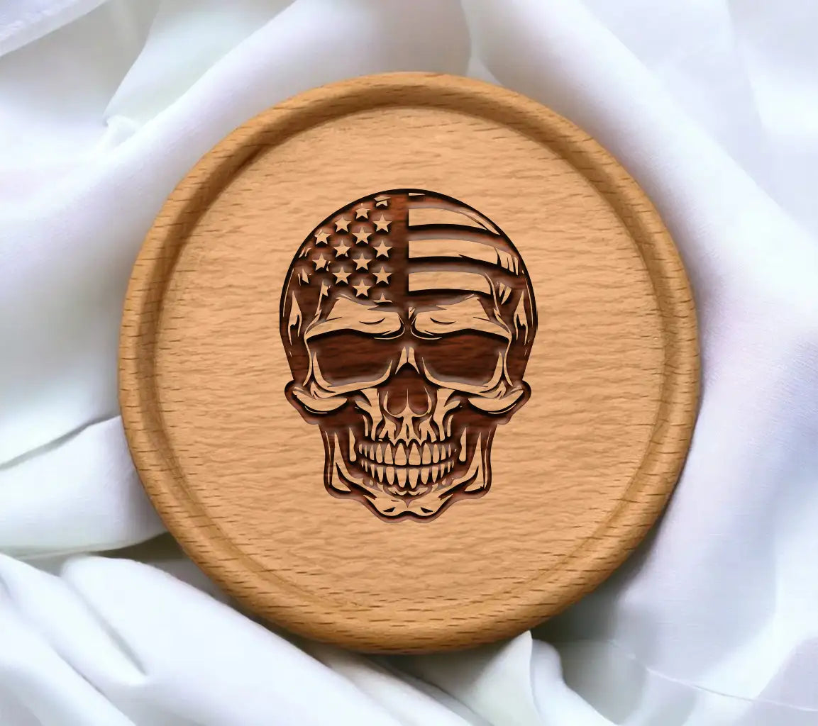 American Flag Skull SVG Design -  SVG