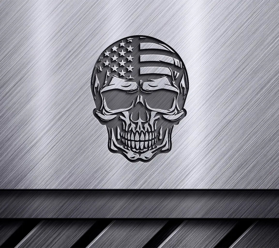 American Flag Skull SVG Design -  SVG