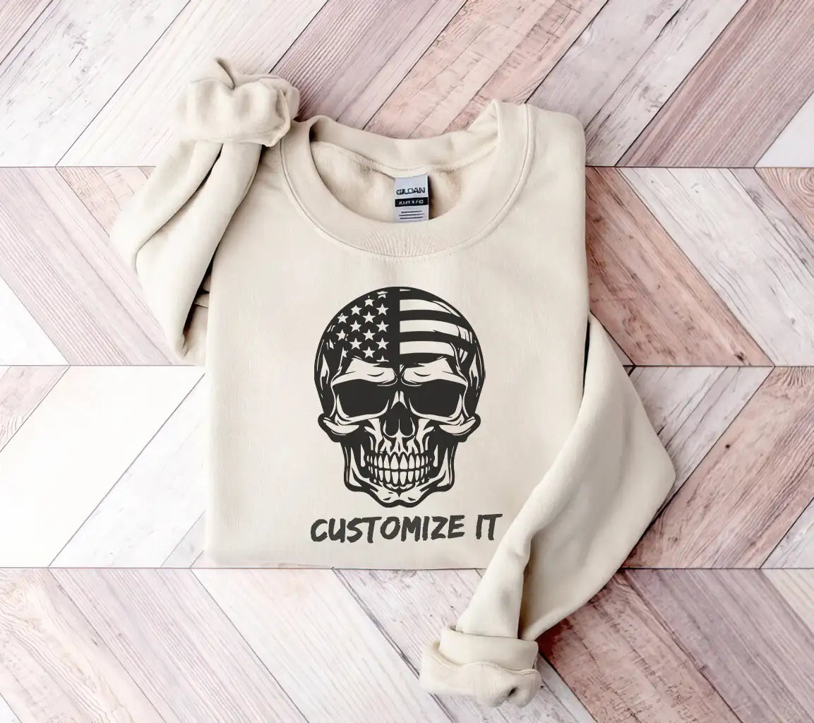 American Flag Skull SVG Design -  SVG