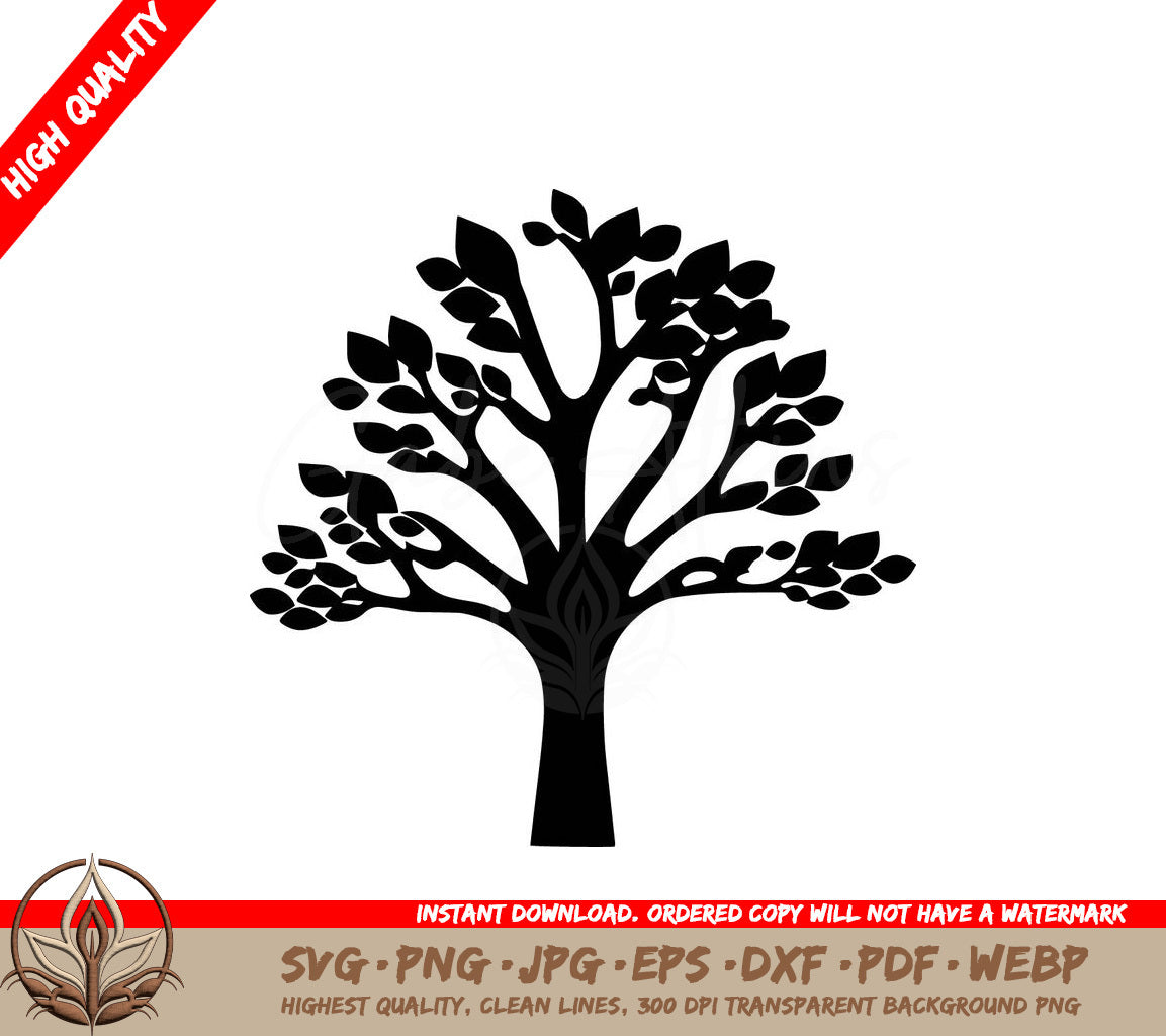 Tree Digital Design Cut File in SVG, PNG, JPG, AI, PDF, DXF, EPS and WebP Formats 
