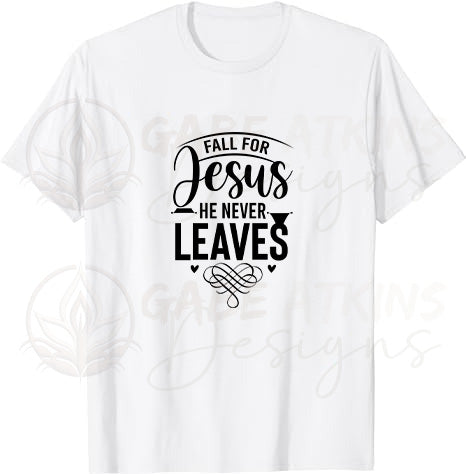 Fall for Jesus, He Never Leaves SVG Digital Files for Cricut and Silho | Leaves SVG Digital Files