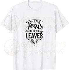 Fall for Jesus, He Never Leaves SVG Digital Files for Cricut and Silho | Leaves SVG Digital Files