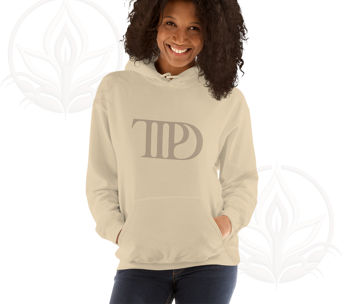 The Tortured Poets Department Hoodie Beige - Perfect Gift For Swifies - Featuring a woman model