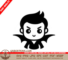 Cute  Vampire Cartoon SVG SVG