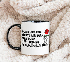 Smut Readers Mug | Funny Roses are Red Mug | Great Gifr for Gift for Her | Mug | 11 oz, 11oz, accent mug, Coffee Mug, Coffee Mugs, Funny Gift for Her, Funny Gift for Mom, Funny Reading Mug, Holiday Picks, Home & Living, Kitchen, Mug, Mugs, Physical Product, Physical Products, Roses are Red Mug, Smut Reader Gift, Smut Readers Mug, Spicy Book Gift, Spicy Book Lovers Mug, Spring Essentials, two tone, White base | Printify