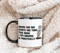 Smut Readers Mug | Funny Roses are Red Mug | Great Gifr for Gift for Her | Mug | 11 oz, 11oz, accent mug, Coffee Mugs, Funny Gift for Her, Funny Gift for Mom, Funny Reading Mug, Holiday Picks, Home & Living, Kitchen, Mugs, Physical Product, Physical Products, Roses are Red Mug, Smut Reader Gift, Smut Readers Mug, Spicy Book Gift, Spicy Book Lovers Mug, Spring Essentials, two tone, White base | Printify