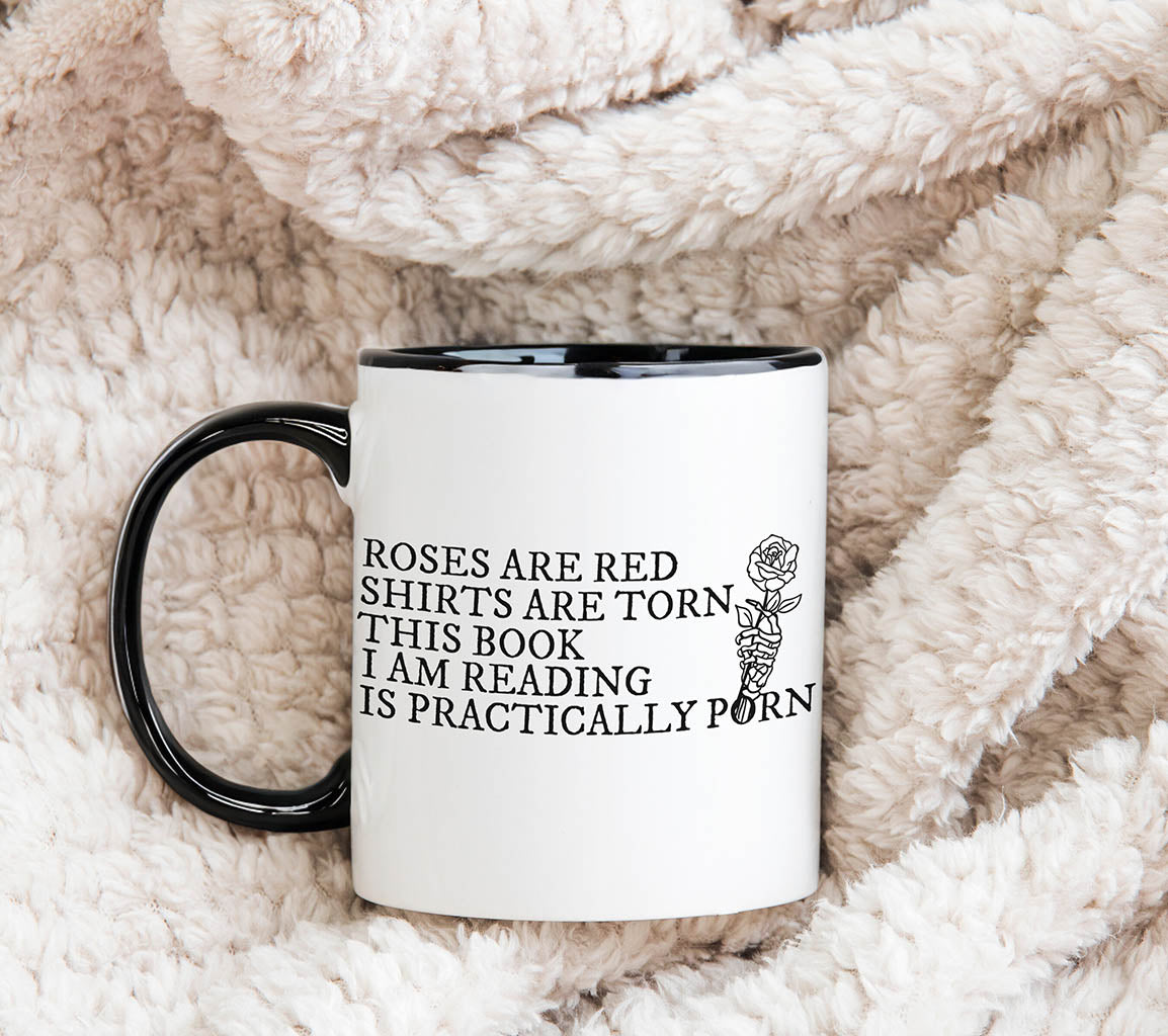 Smut Reader's Mug | Funny Roses are Red Mug | Great Gifr for Gift for Her | Mug | 11 oz, 11oz, accent mug, Book, Book Lover, Book Lover Coffee Mug, Coffee Mug, Coffee Mugs, Holiday Picks, Home & Living, Kitchen, Mug, Mugs, Physical Product, Physical Products, Smut Reader Mug, Spring Essentials, two tone, White base | Printify