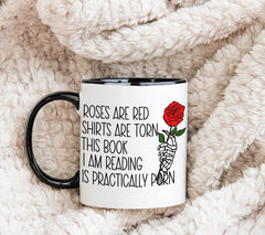 Smut Readers Mug | Funny Roses are Red Mug | Great Gifr for Gift for Her | Mug | 11 oz, 11oz, accent mug, Book Lover, Book Reader, Coffee Mug, Coffee Mugs, Funny Gift for Her, Funny Gift for Mom, Funny Reading Mug, Holiday Picks, Home & Living, Kitchen, Mugs, Physical Product, Physical Products, Smut Book Reader, Smut Reader Gift, Smut Readers Mug, Spicy Book Lovers Mug, Spring Essentials, two tone, White base | Printify