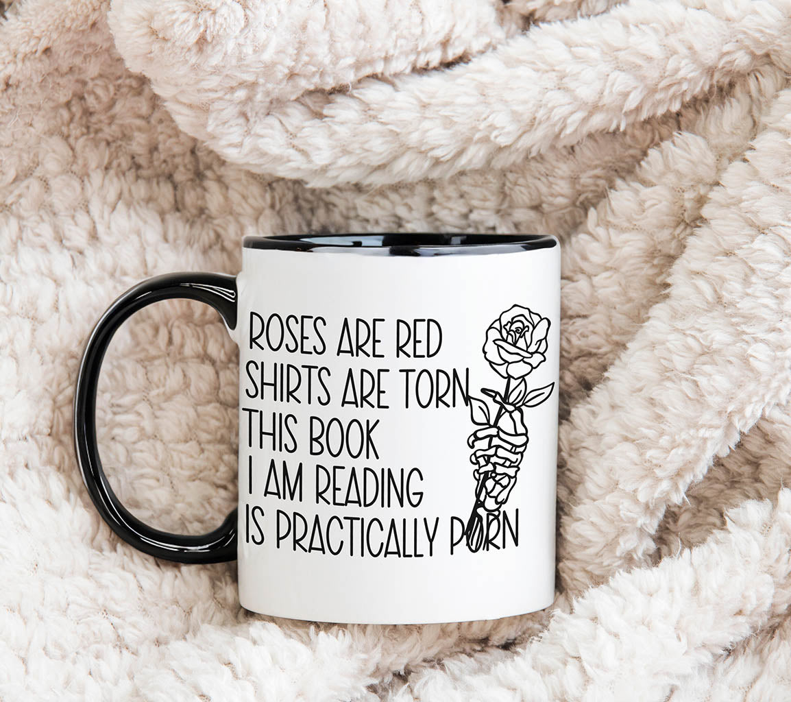 Smut Readers Mug | Funny Roses are Red Mug | Great Gifr for Gift for Her | Mug | 11 oz, 11oz, accent mug, Coffee Mug, Coffee Mugs, Holiday Picks, Home & Living, Kitchen, Mugs, Physical Product, Porn, SMUT, Smut Reader, Spring Essentials, two tone, White base | Printify