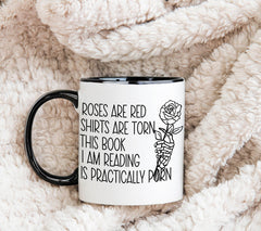 Smut Readers Mug | Funny Roses are Red Mug | Great Gifr for Gift for Her | Mug | 11 oz, 11oz, accent mug, Coffee Mug, Coffee Mugs, Holiday Picks, Home & Living, Kitchen, Mugs, Physical Product, Porn, SMUT, Smut Reader, Spring Essentials, two tone, White base | Printify