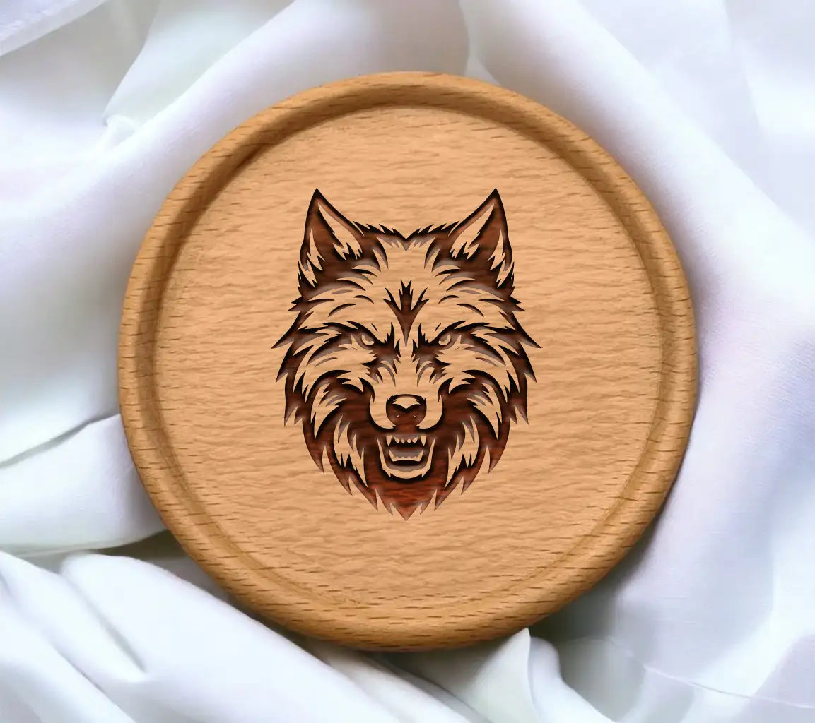  Wolf Head SVG - Open Mouth Animal Illustration SVG