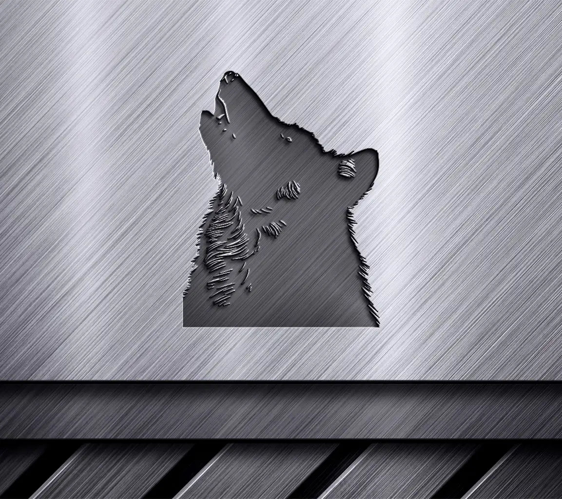  Wolf Silhouette SVG - Open Mouth & Transparent Background SVG