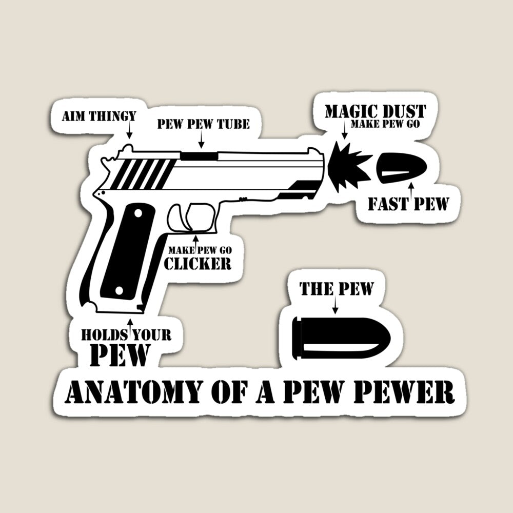 Anatomy Of a pew-pewer SVG, PNG, EPS, DXF | Instant Download - Gabe Atkins Designs