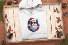 Santa with Sunglasses PNG Christmas PNG Cute Christmas Shirt Digital Design Cheerful Christmas Pink Santa PNG | Perfect for T-Shirt Designs - Gabe Atkins Designs