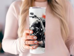 Scarlet Speedster Dynamic Motorcycle Art - 20oz Tumbler Wrap, Bold Des | Scarlet Speedster Dynamic Motorcycle Art - 20oz Tumbler Wrap, Bold Design