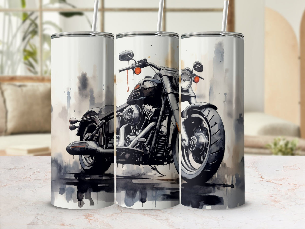 Shadows and Chrome Motorcycle Classic - 20oz Tumbler Wrap, Elegant Des | Chrome Motorcycle Classic - 20oz Tumbler Wrap, Elegant Design