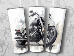 Ink Wash Rider Motorcycle Abstract - 20oz Tumbler Wrap, Artistic Desig | Ink Wash Rider Motorcycle Abstract - 20oz Tumbler Wrap, Artistic Design