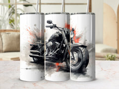 Scarlet Speedster Dynamic Motorcycle Art - 20oz Tumbler Wrap, Bold Des | Scarlet Speedster Dynamic Motorcycle Art - 20oz Tumbler Wrap, Bold Design