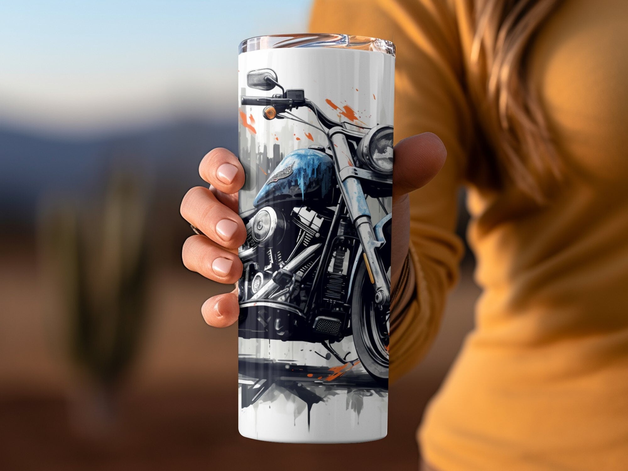 Seamless Motorcycle Tumbler Wrap, Urban Flare Motorcycle Street, 20oz  | Seamless Motorcycle Tumbler Wrap, Urban Flare Motorcycle Street, 20oz Tumbler Wrap, Straight & Tapered Tumbler Wrap, Instant Download PNG