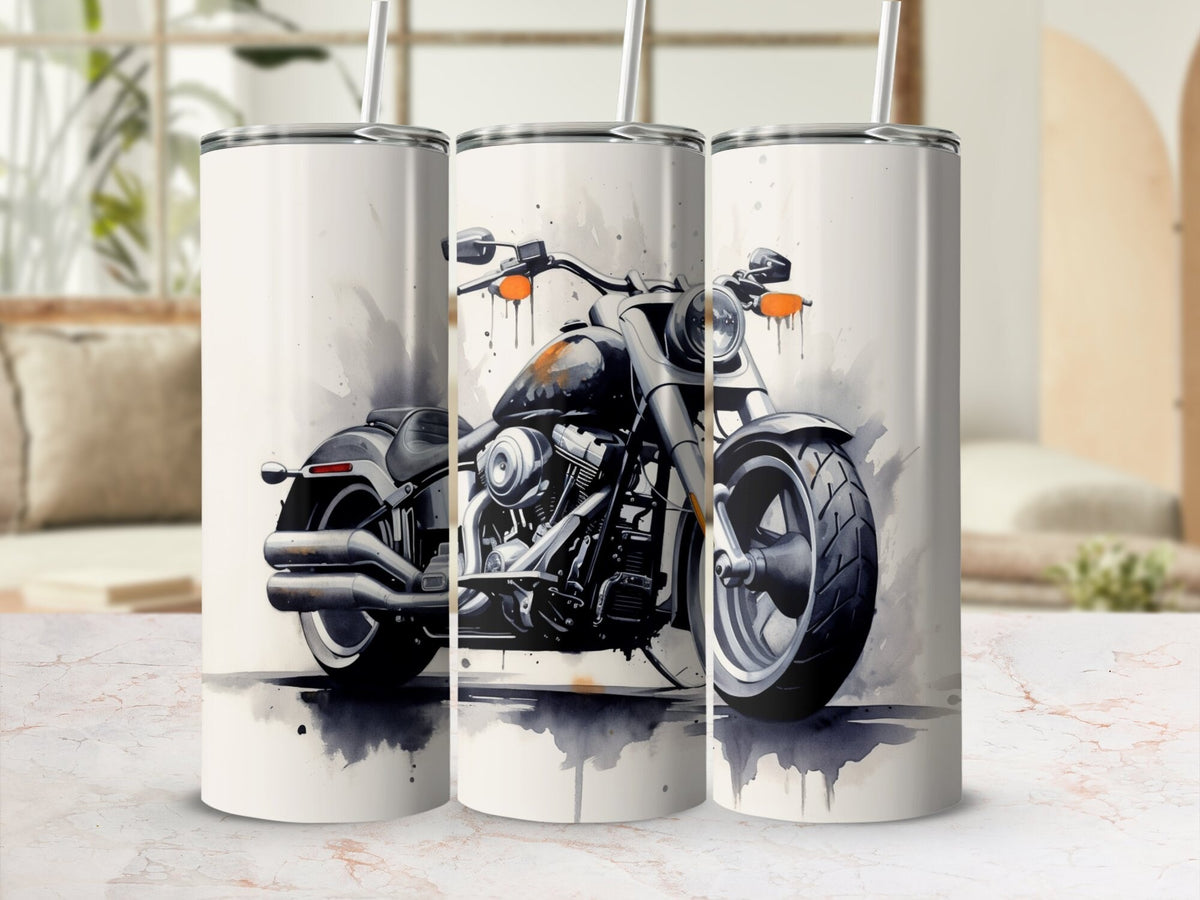 Seamless Motorcycle Tumbler Wrap, Smoke and Mirrors Motorcycle, 20oz T | Mirrors Motorcycle, 20oz Tumbler Wrap, Straight & Tapered