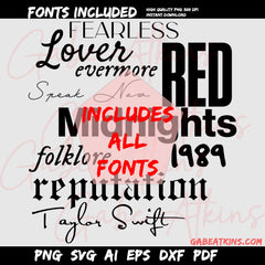 Taylor Swift Fonts | Includes All Taylor Swift Album Names AND Fonts