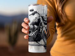 Ink Wash Rider Motorcycle Abstract - 20oz Tumbler Wrap, Artistic Desig | Ink Wash Rider Motorcycle Abstract - 20oz Tumbler Wrap, Artistic Design