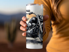 Monochrome Dream Motorcycle, 20oz Tumbler Wrap, Stylish Design for Str | Monochrome Dream Motorcycle, 20oz Tumbler Wrap, Stylish Design