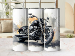 Monochrome Dream Motorcycle, 20oz Tumbler Wrap, Stylish Design for Str | Monochrome Dream Motorcycle, 20oz Tumbler Wrap, Stylish Design