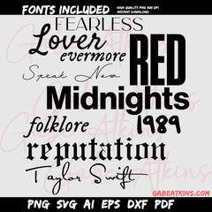 Taylor Swift Fonts | Includes All Taylor Swift Album Names AND Fonts