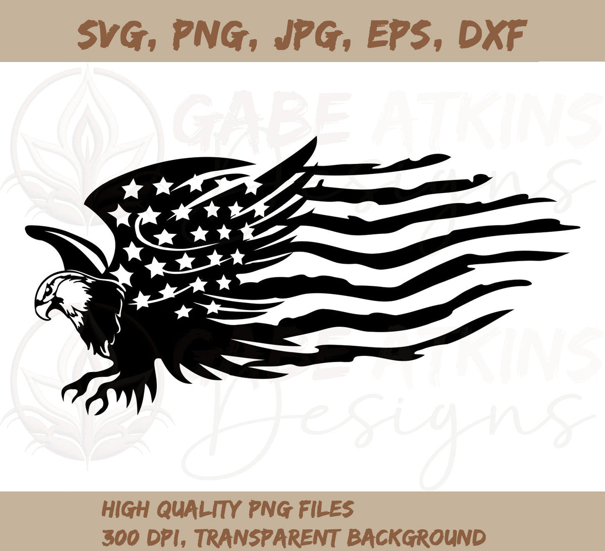 Eagle Through American Flag 10 SVG | Patriotic Eagle Designs | 4th of  | American Flag 10 SVG